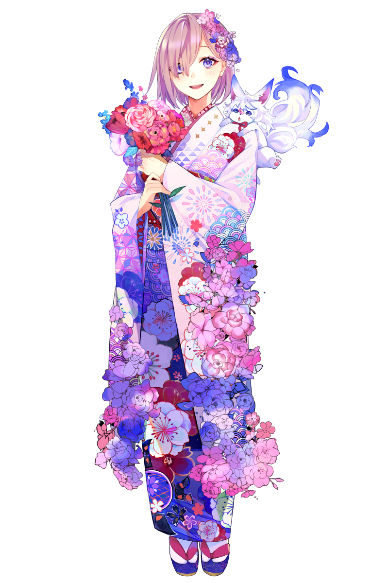 This is a pixiv picture whose title is 成人式のマシュ.