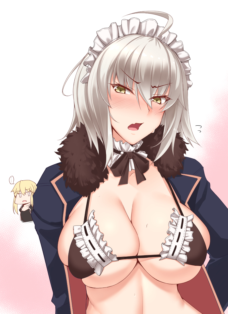 This is a pixiv picture whose title is ジャンヌ・メイド・ダルク・ビキニ・やわちち・オルタ　と落書きとか.