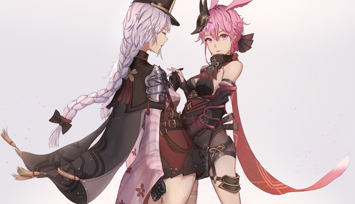 This is a pixiv picture whose title is 八重樱x卡莲3.