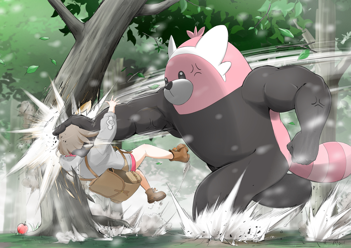 This is a pixiv picture whose title is キラーテディvsりんご.