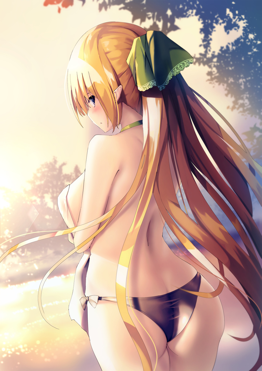 This is a pixiv picture whose title is 朝のエルフさん.
