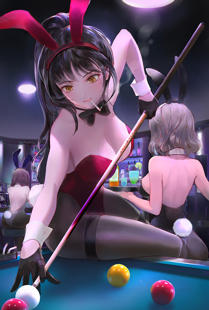 This is a pixiv picture whose title is Bar🐰& Billiard🎱.