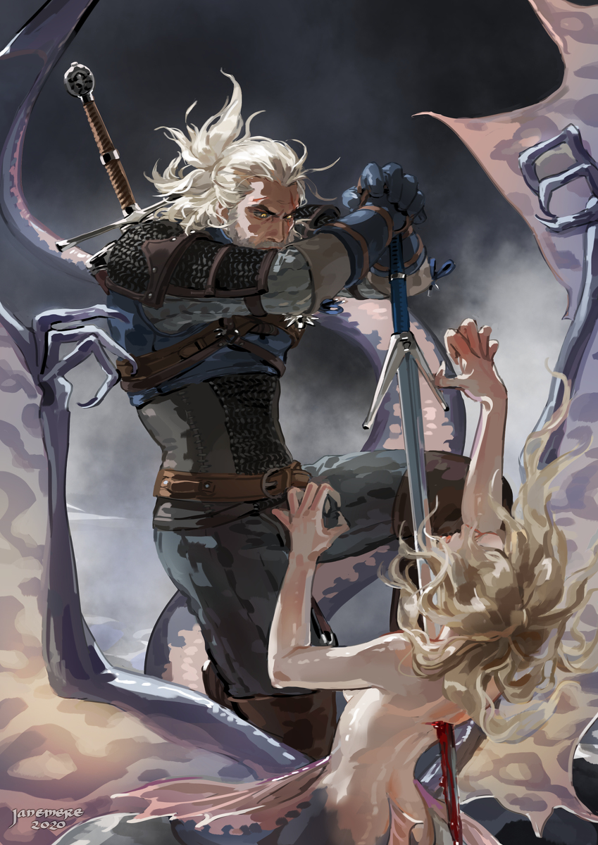 This is a pixiv picture whose title is Geralt.