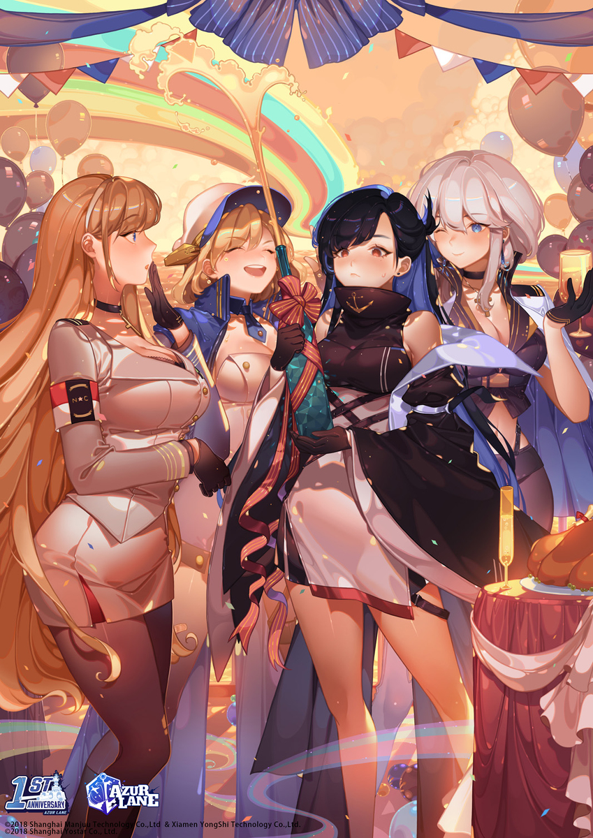 This is a pixiv picture whose title is Azur Laneアズールレーン 1st Anniversary.