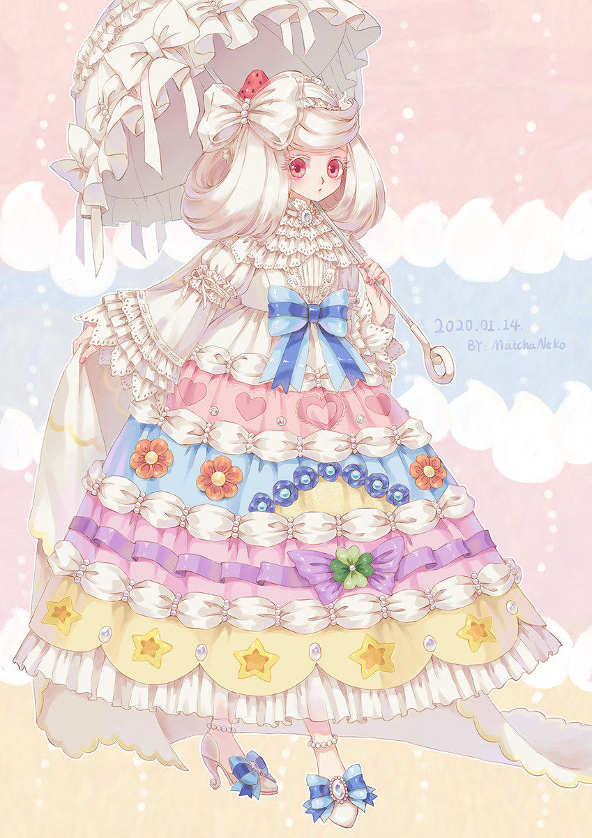 This is a pixiv picture whose title is Gigantamax Alcremie Lolita🍰.