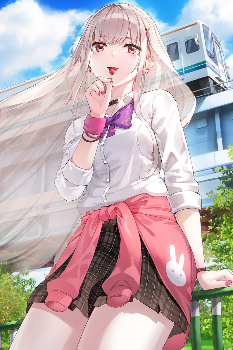 This is a pixiv picture whose title is 🍭🐰🥕.