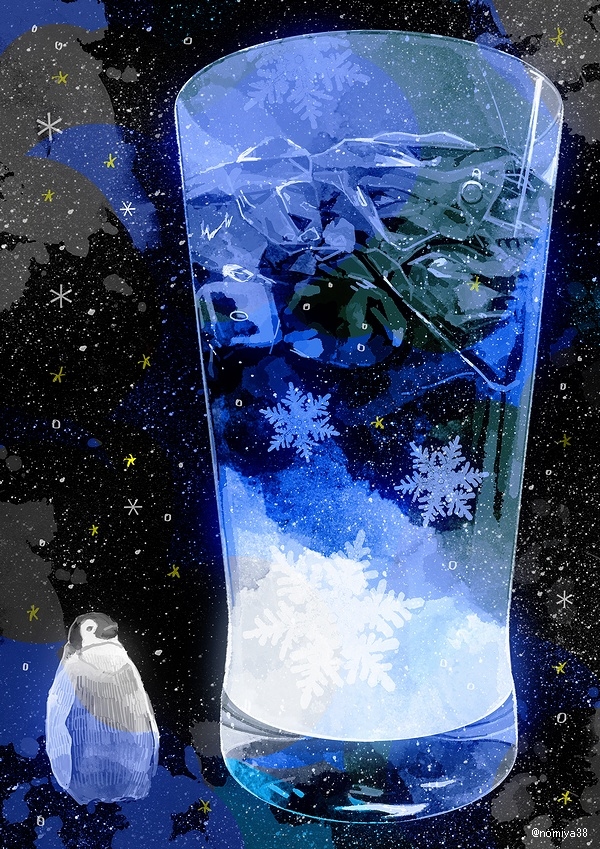 This is a pixiv picture whose title is 氷と雪のラテ.