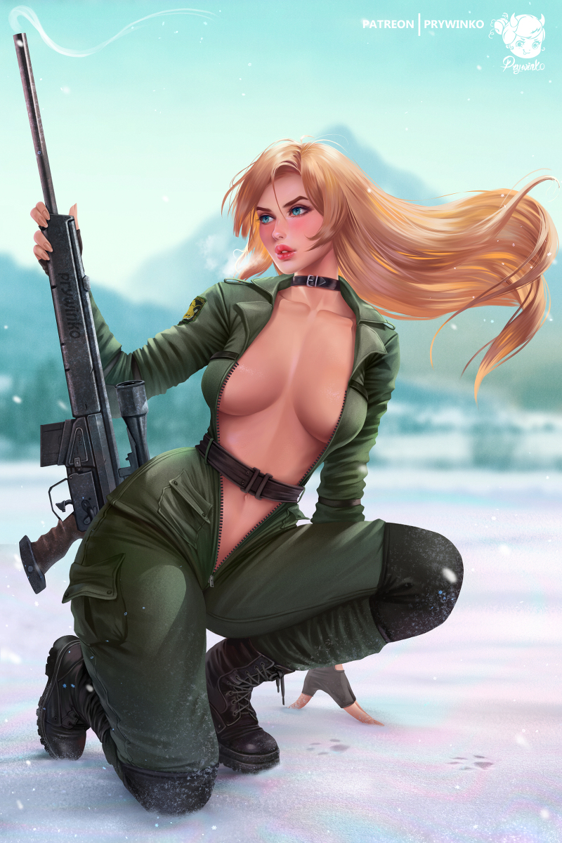 This is a pixiv picture whose title is Sniper Wolf.