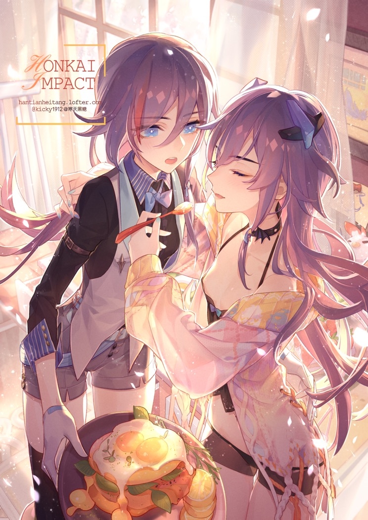 This is a pixiv picture whose title is 【仕事絵】崩坏3三周年贺图（附和谐前版+单人版）.