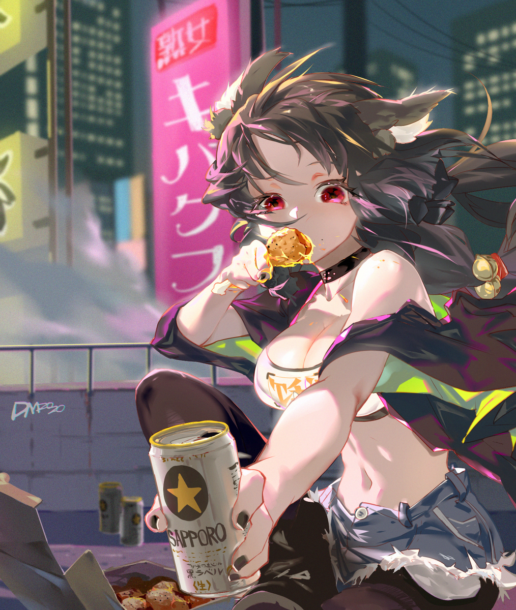 This is a pixiv picture whose title is 赤夜枭.