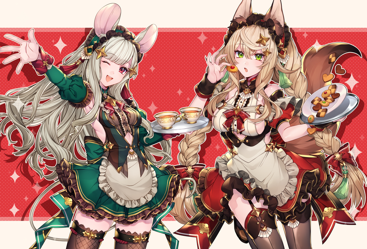 This is a pixiv picture whose title is *Maid.