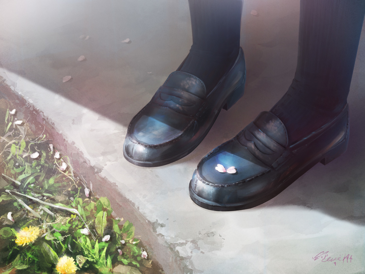 This is a pixiv picture whose title is 恋はふたひらの桜の花びらのように.