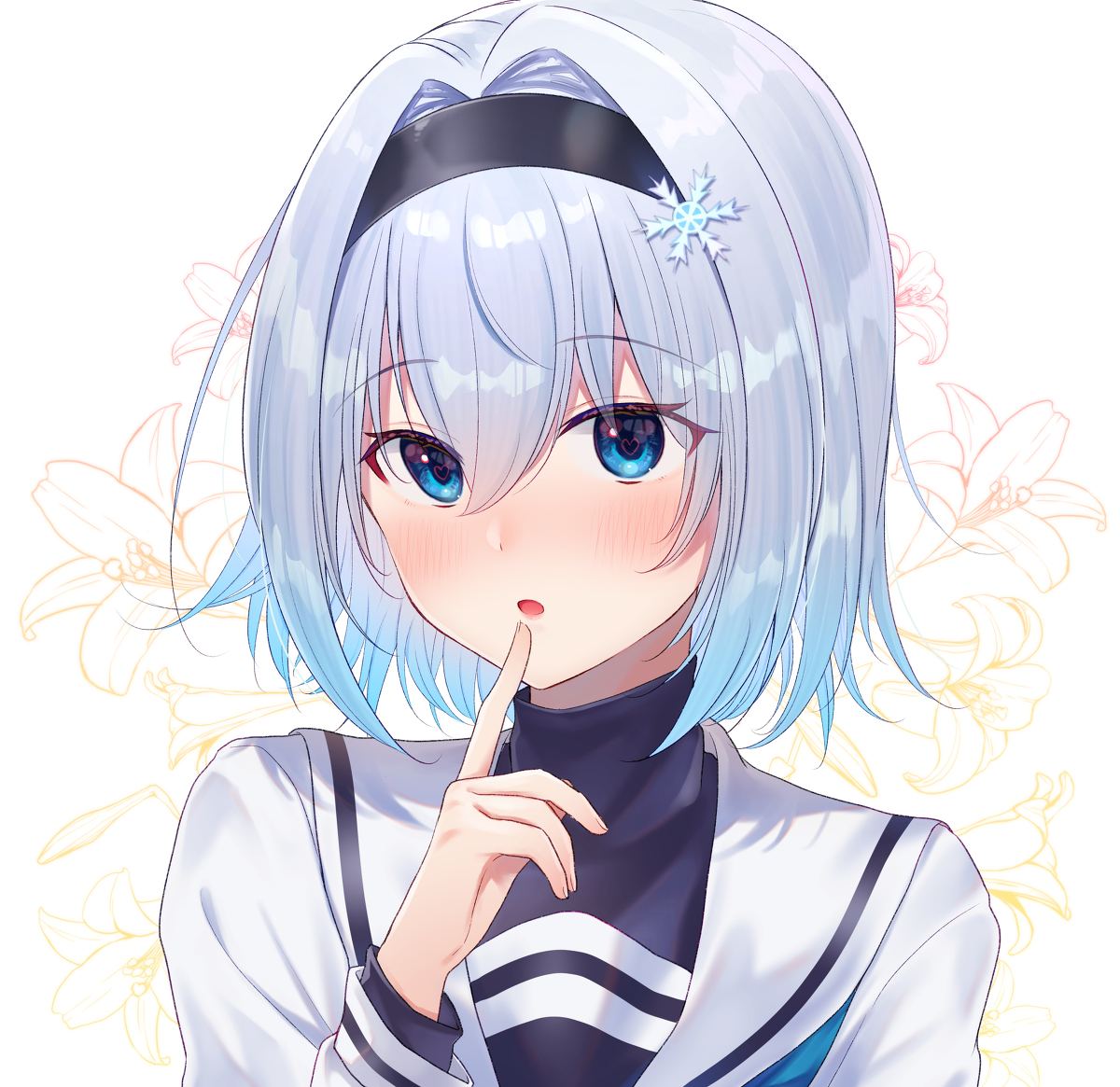 This is a pixiv picture whose title is 『封じ手』.