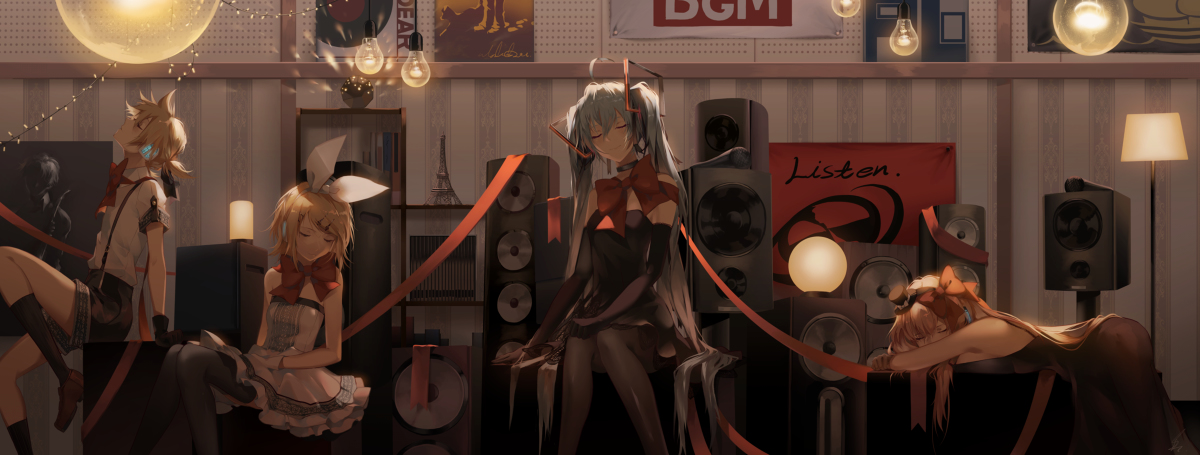 This is a pixiv picture whose title is 音楽という贈り物を.