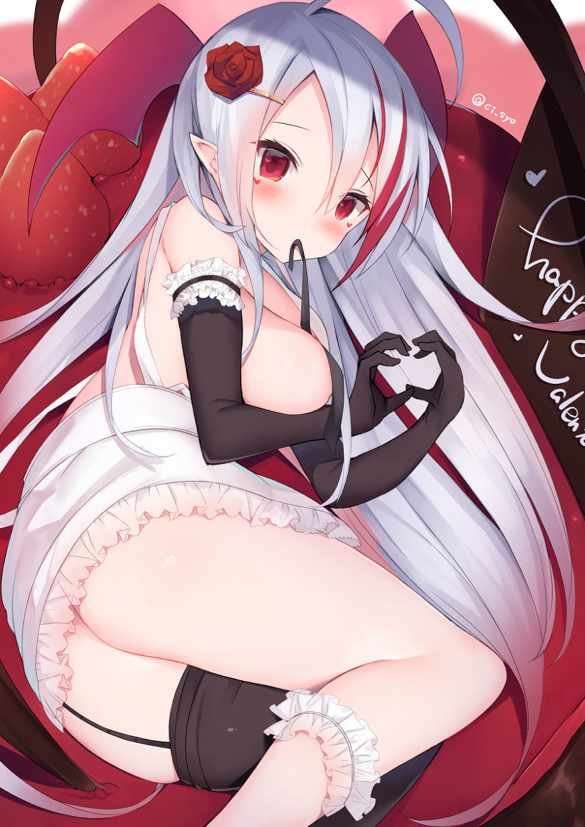 This is a pixiv picture whose title is いちごのけーき🍓🍰.