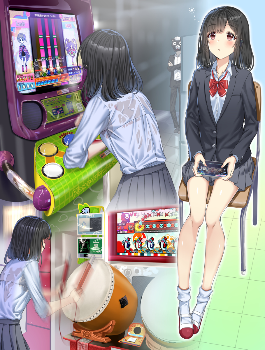 This is a pixiv picture whose title is ゆるふわ音ゲーマーちゃん.