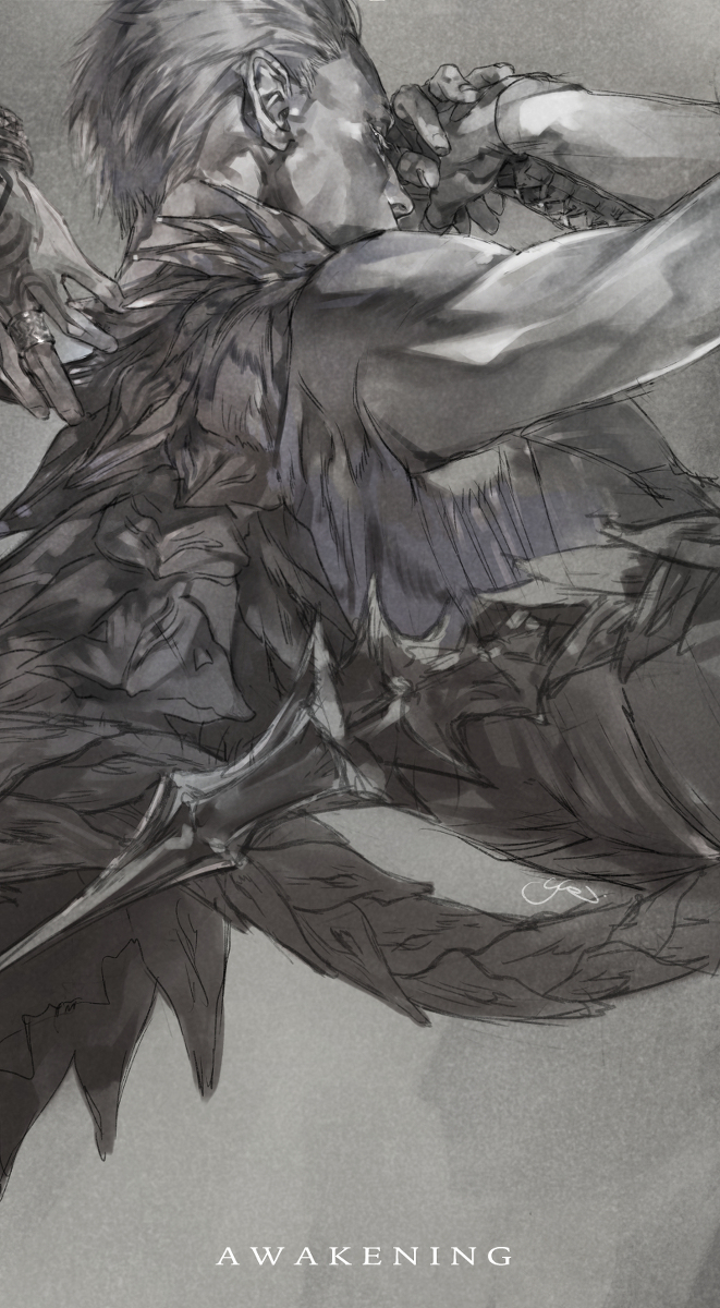 This is a pixiv picture whose title is AWAKENING.