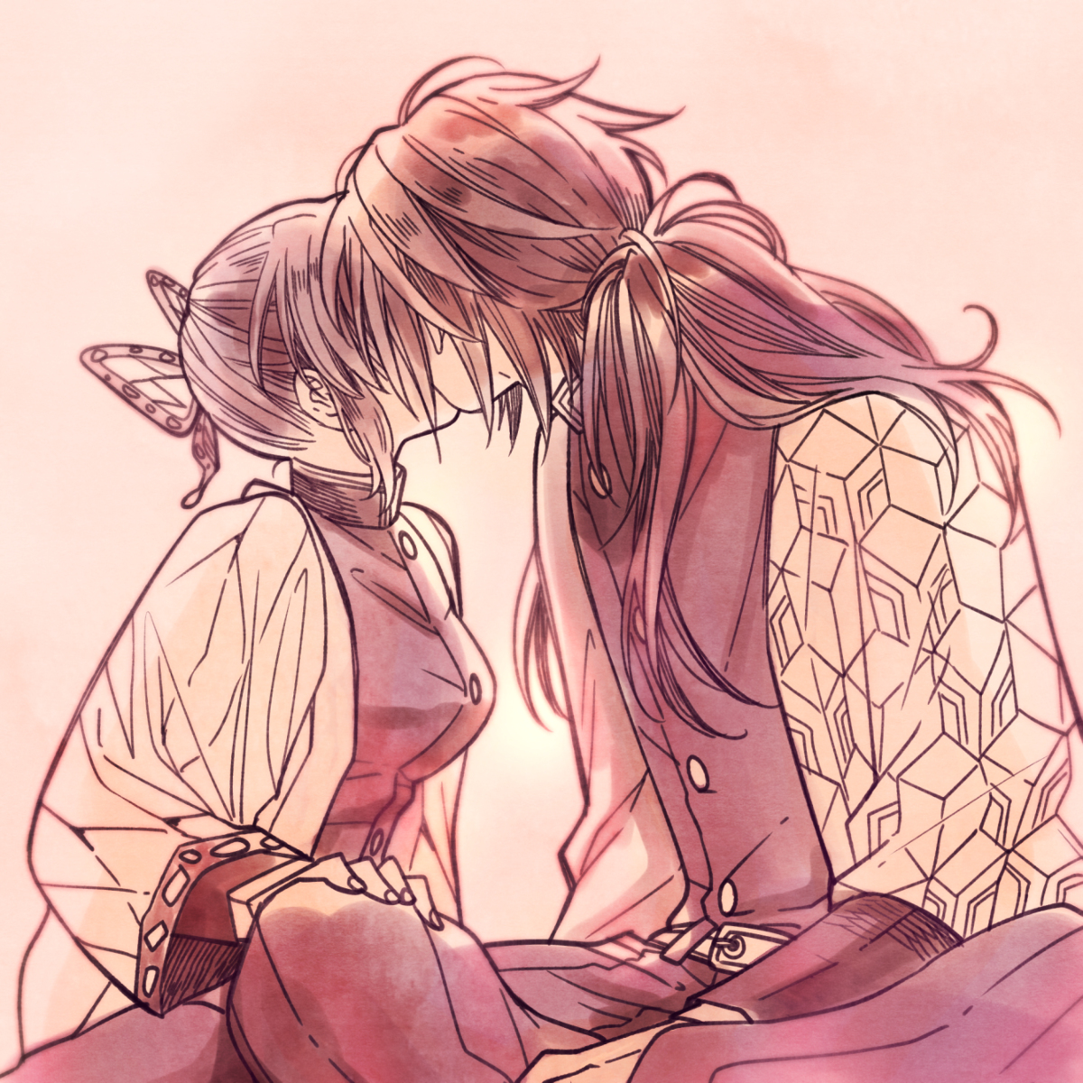 This is a pixiv picture whose title is 【ぎゆしの】あったかもしれない時間.