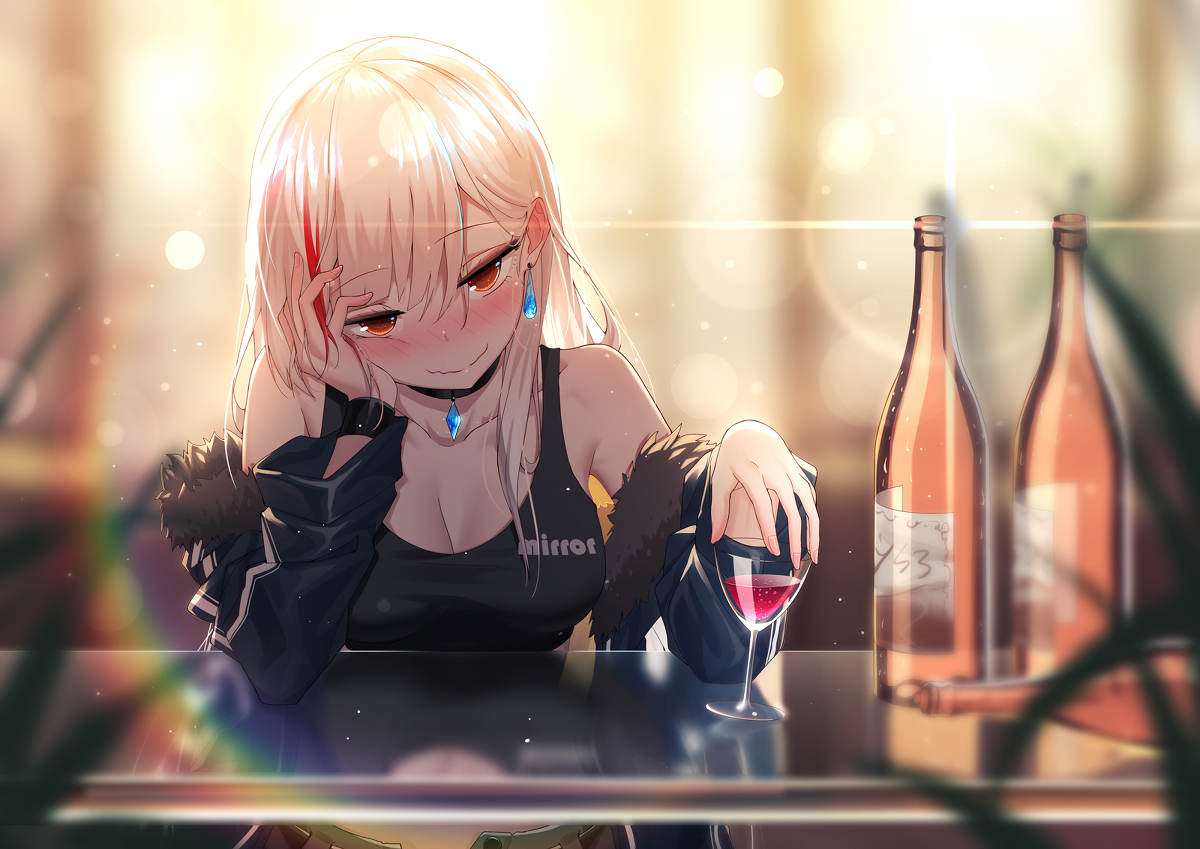 This is a pixiv picture whose title is 镜.