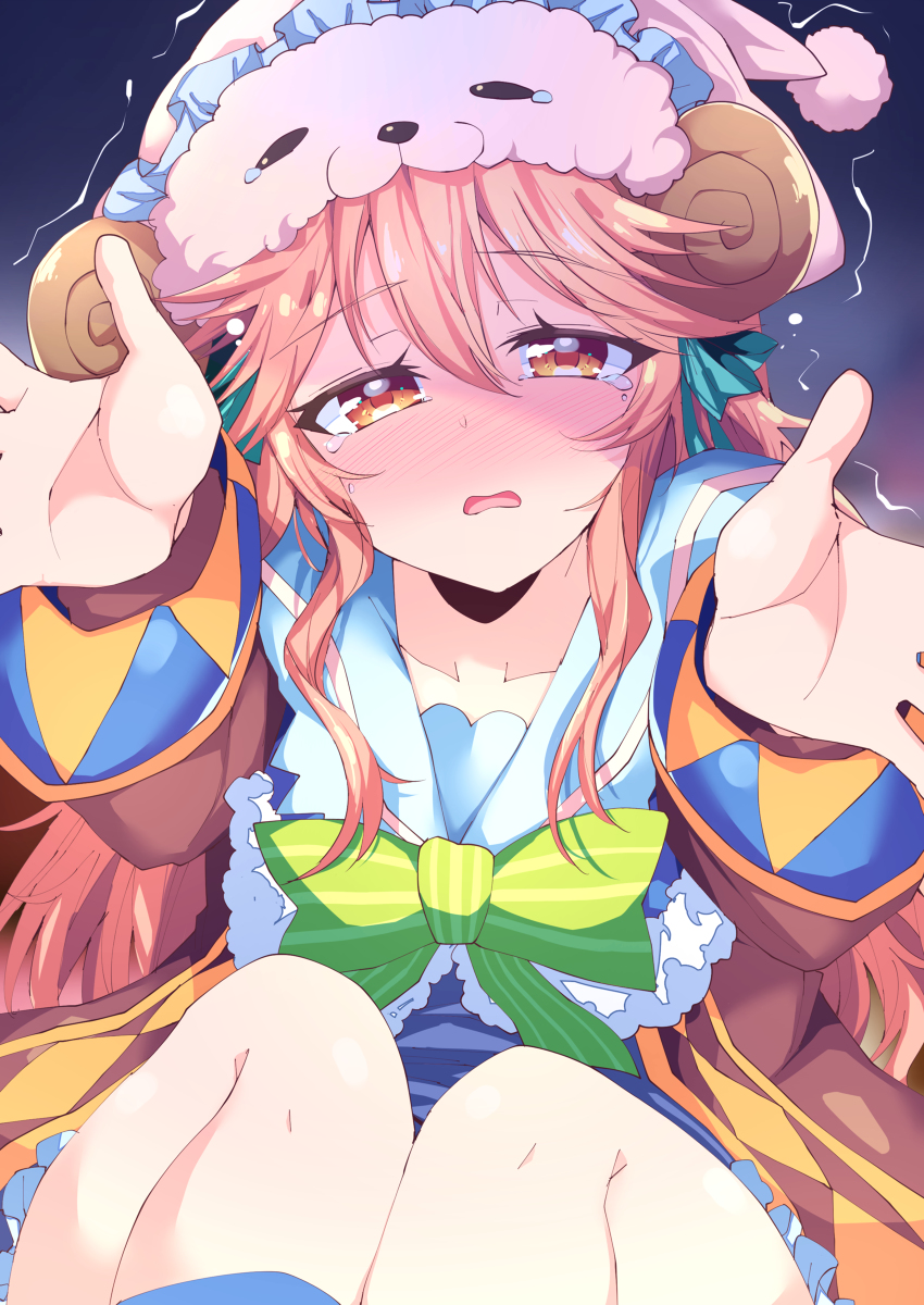 This is a pixiv picture whose title is 怖い夢を見て添い寝のおねだりをするラミエルちゃん.