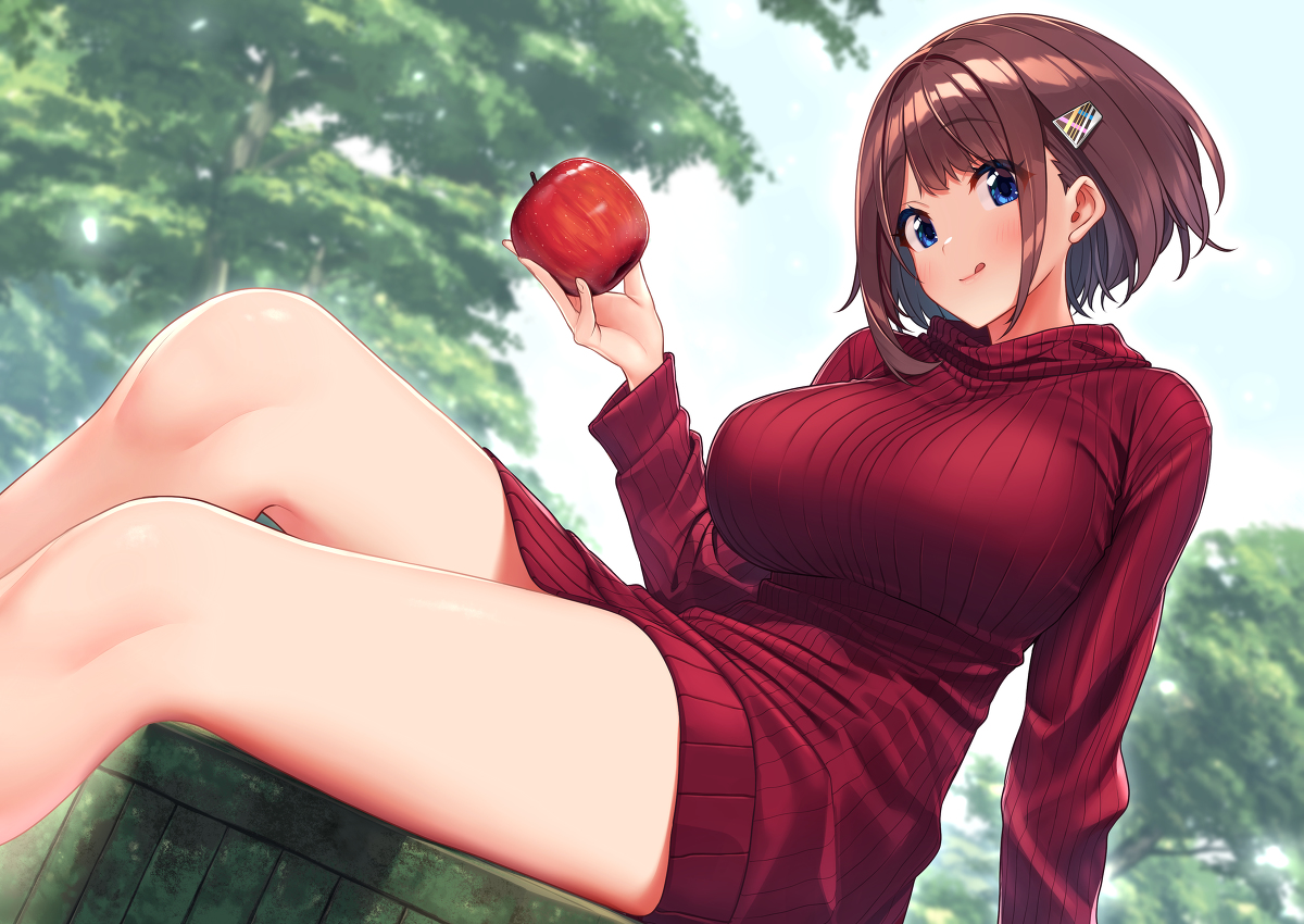 This is a pixiv picture whose title is 大きい果実が好き.