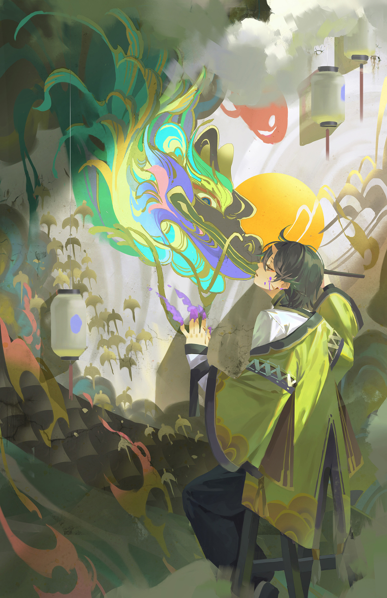 This is a pixiv picture whose title is 戀龍少年.