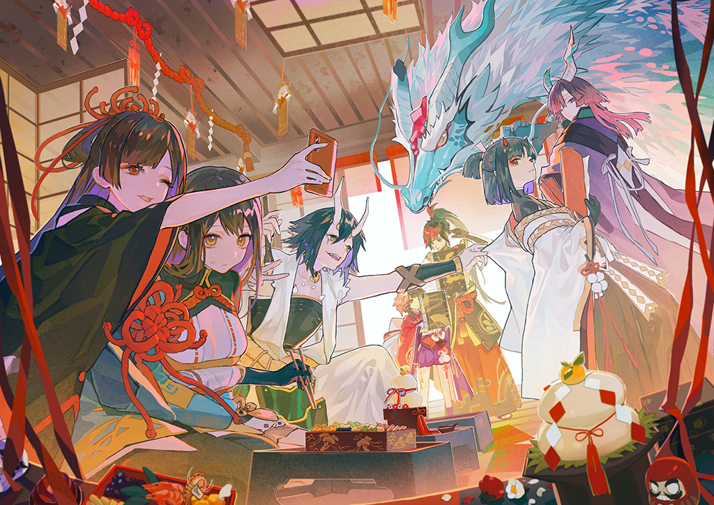 This is a pixiv picture whose title is 春节快乐.