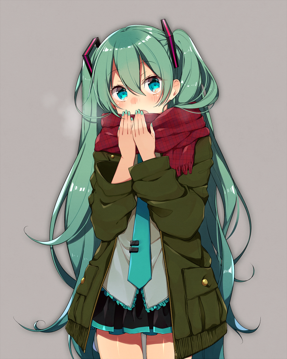 This is a pixiv picture whose title is 「寒い」.