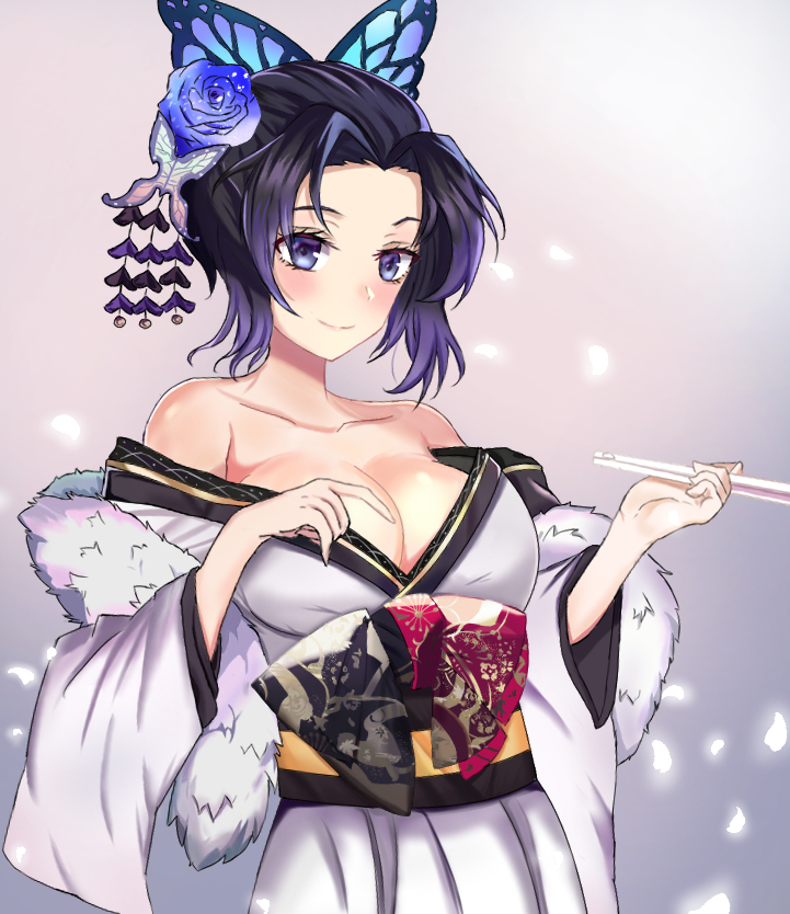 This is a pixiv picture whose title is 胡蝶しのぶ.