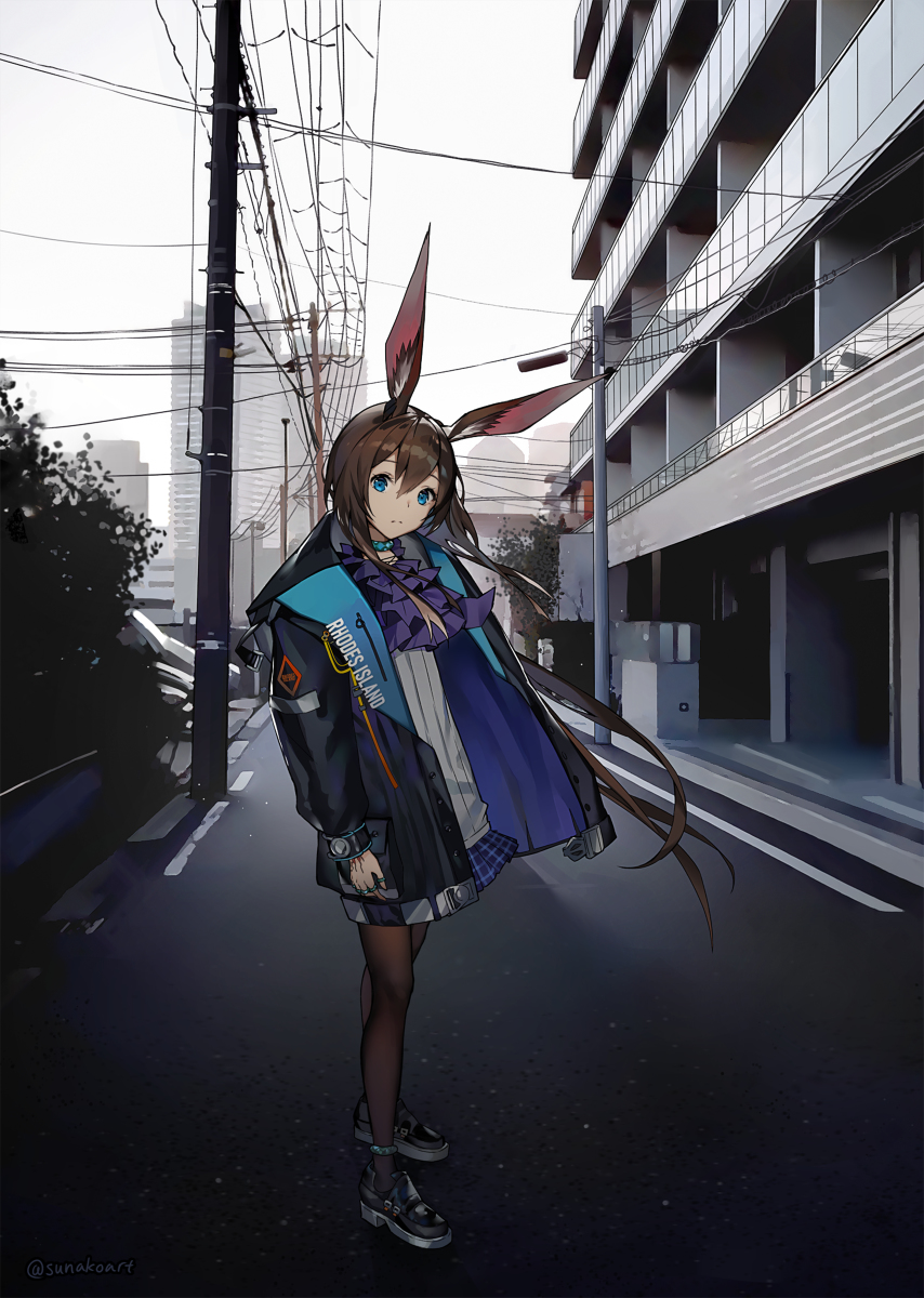 This is a pixiv picture whose title is Amiya.