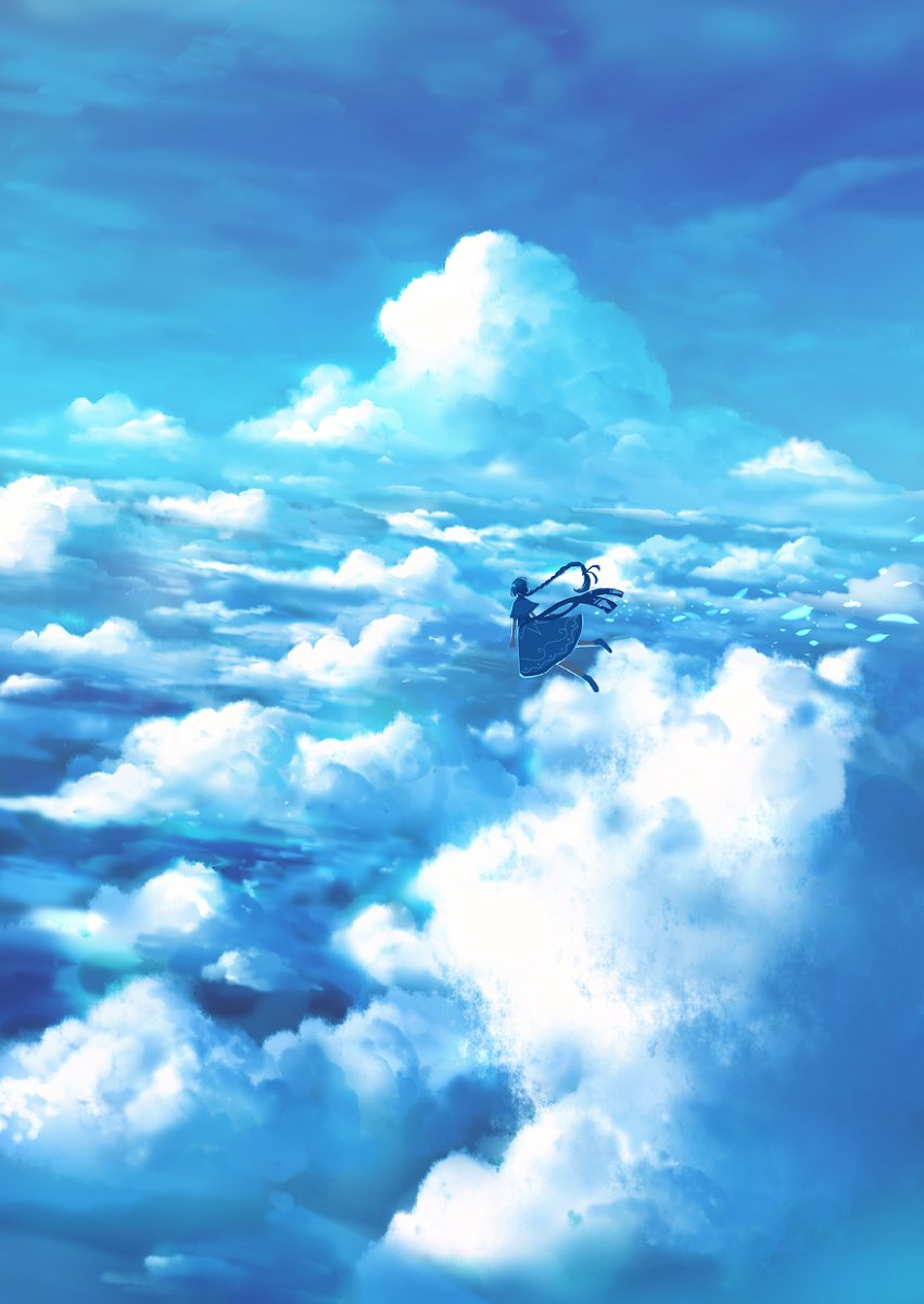 This is a pixiv picture whose title is 爽空.