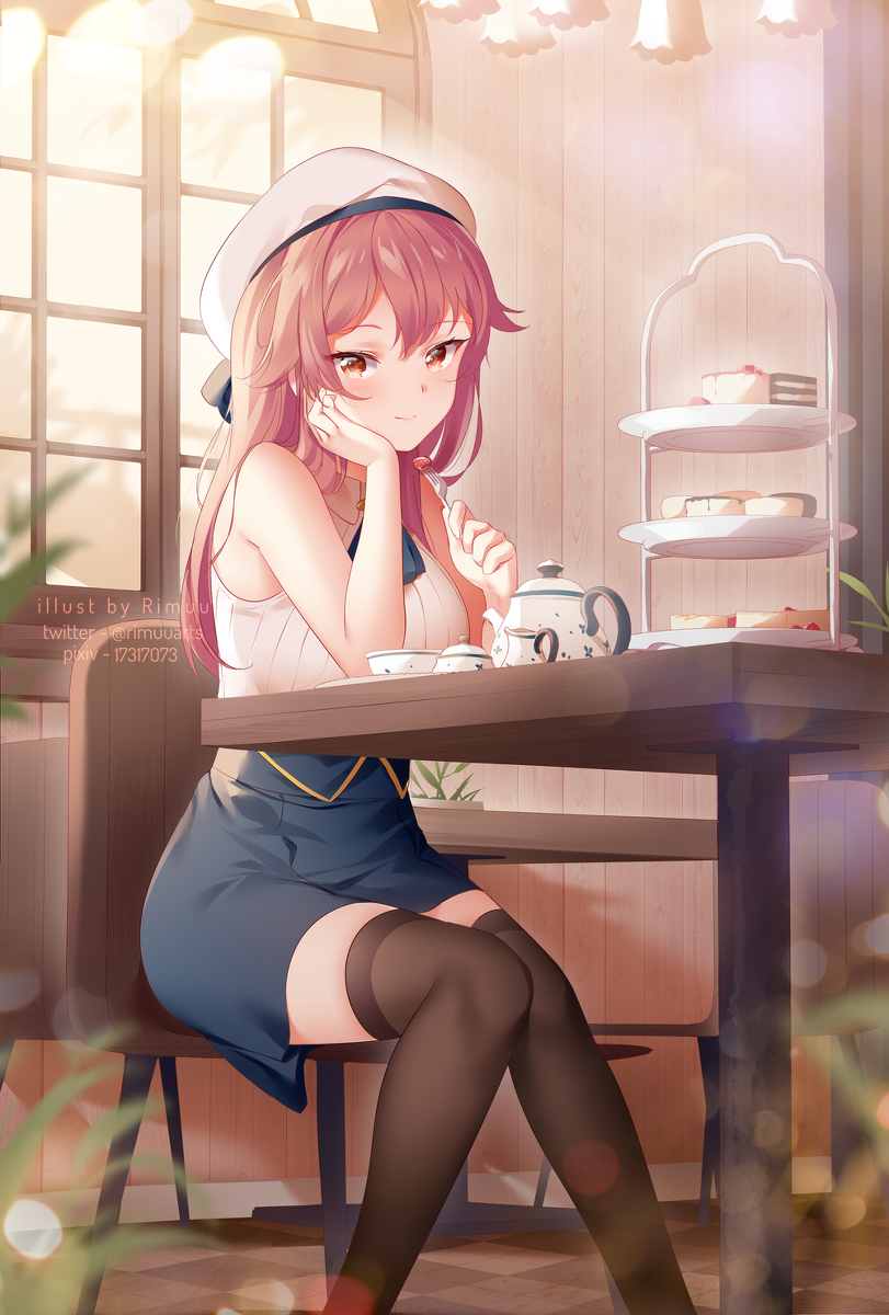 This is a pixiv picture whose title is ☕️.