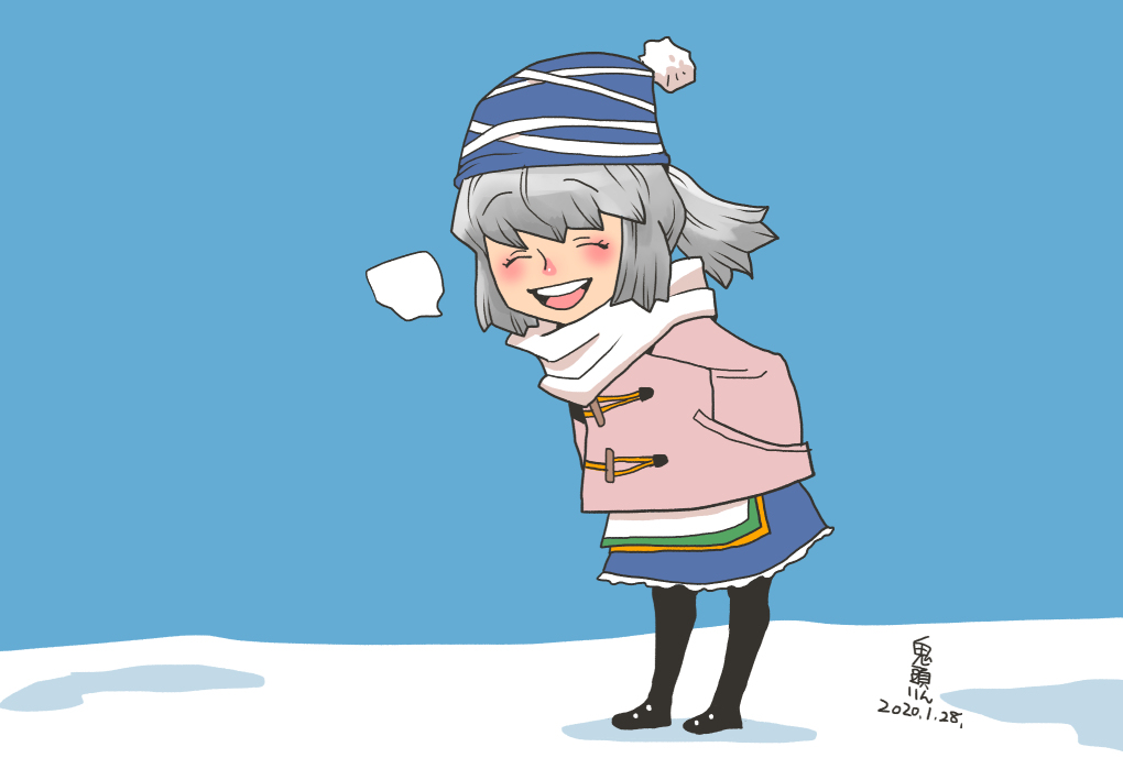 This is a pixiv picture whose title is 雪の日の布都ちゃん.