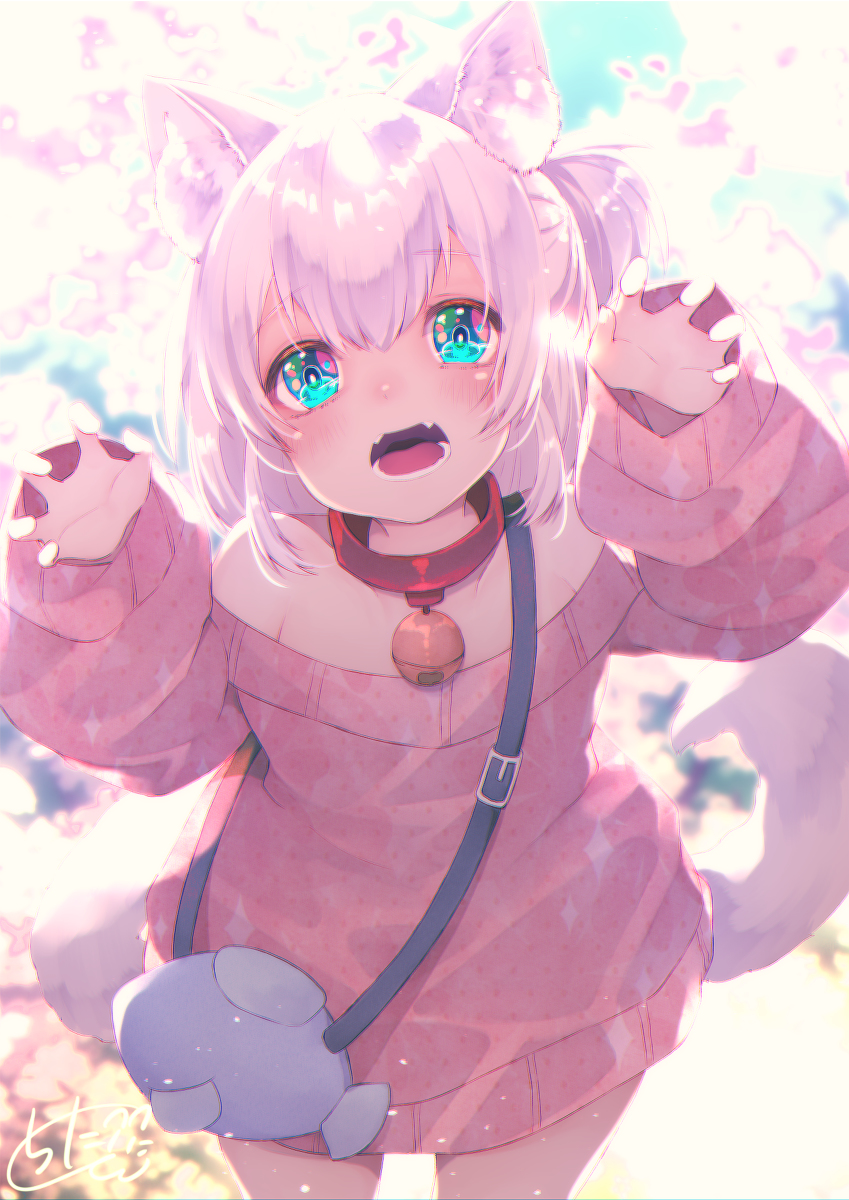 This is a pixiv picture whose title is 「がお～」.