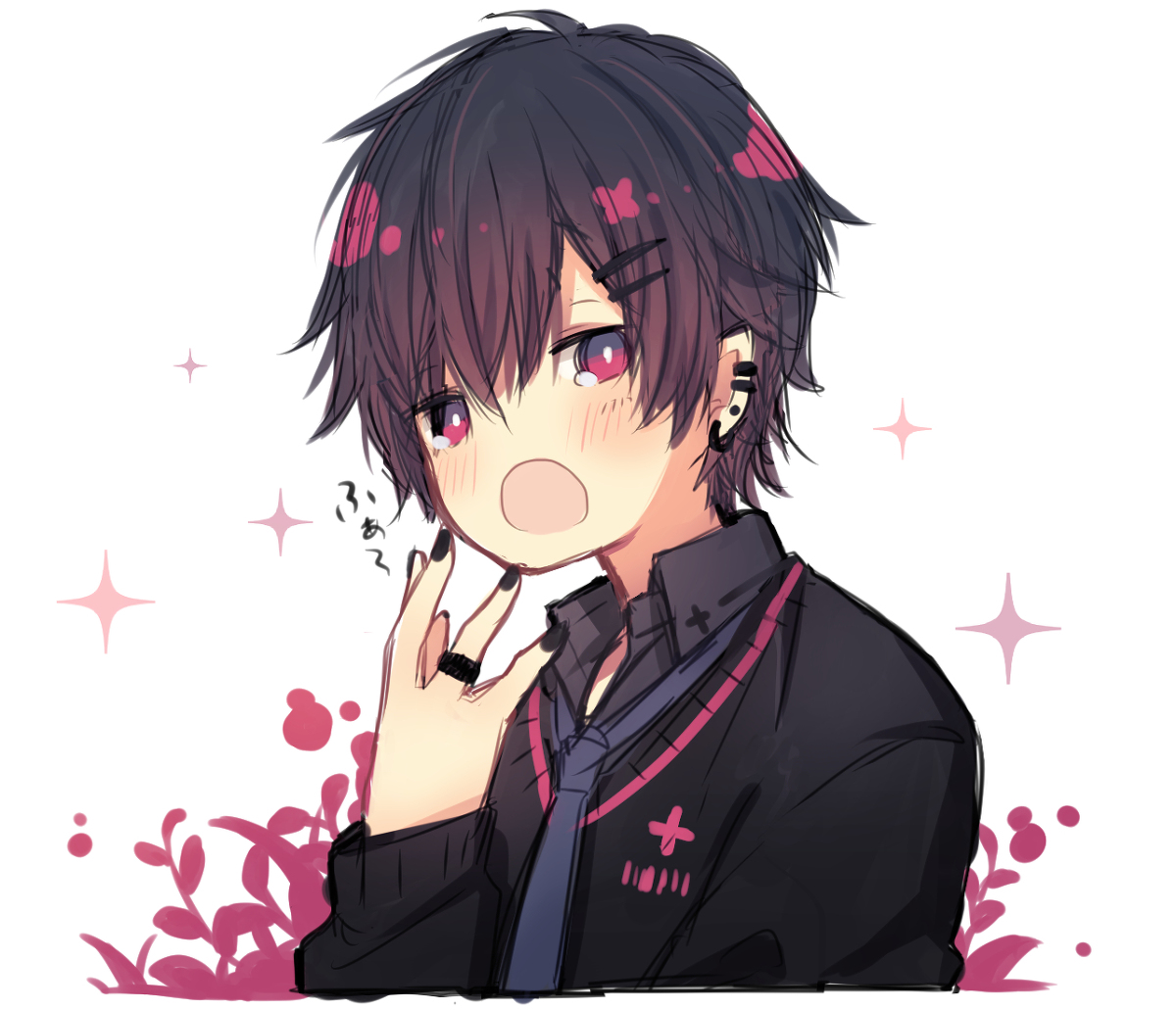 This is a pixiv picture whose title is あくび少年.