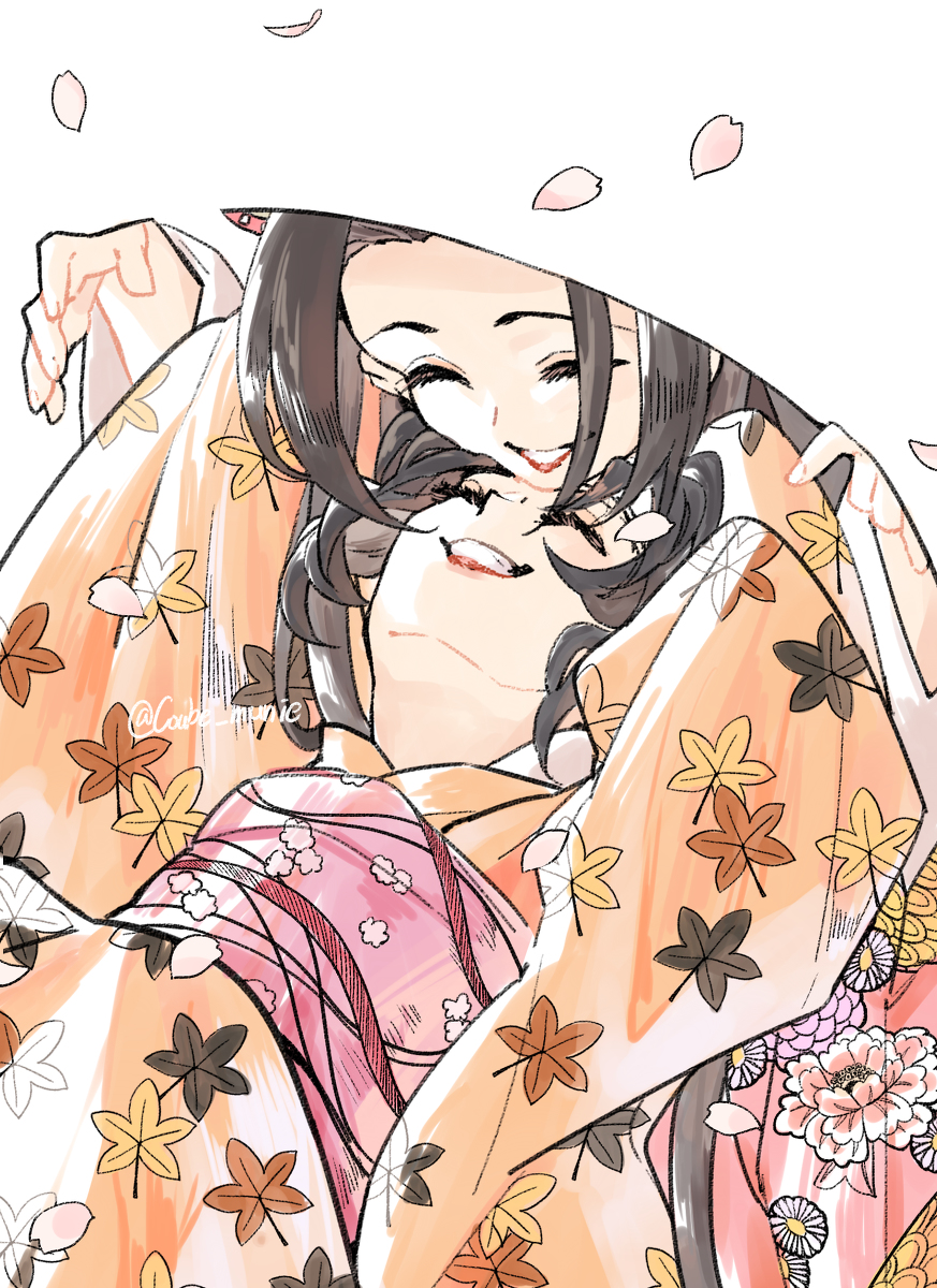 This is a pixiv picture whose title is 笑.