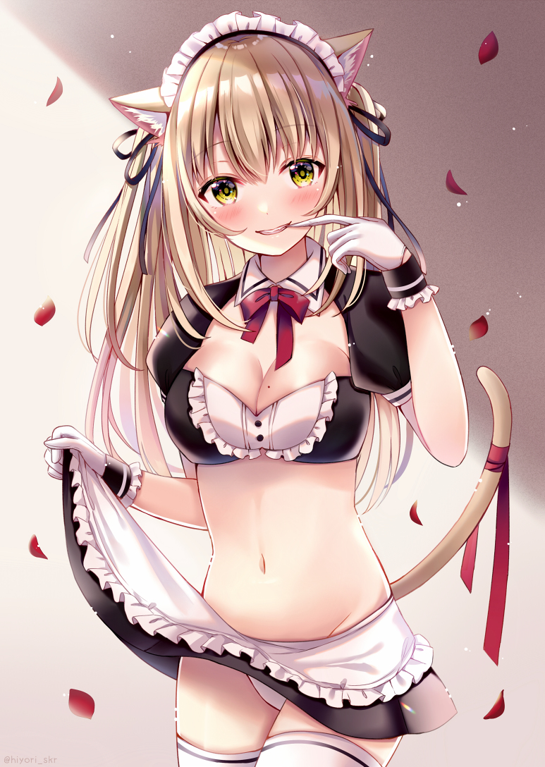 This is a pixiv picture whose title is 猫メイドちゃん.
