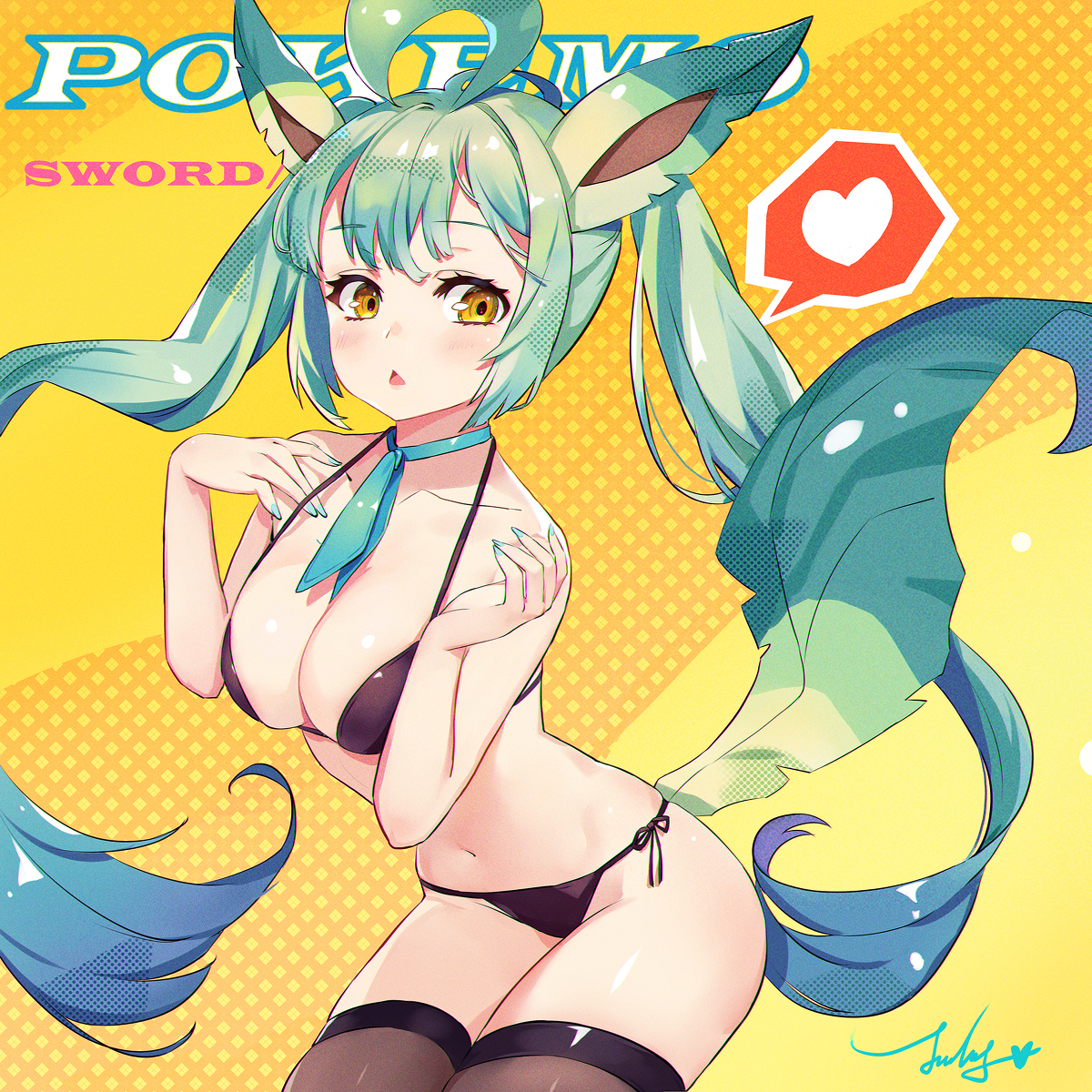 This is a pixiv picture whose title is リーフィア.