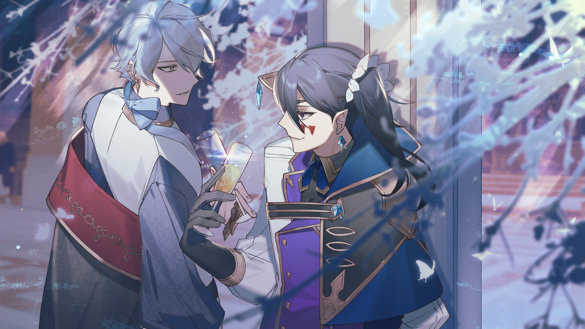 This is a pixiv picture whose title is 【PFLS】黒き雨に問う.