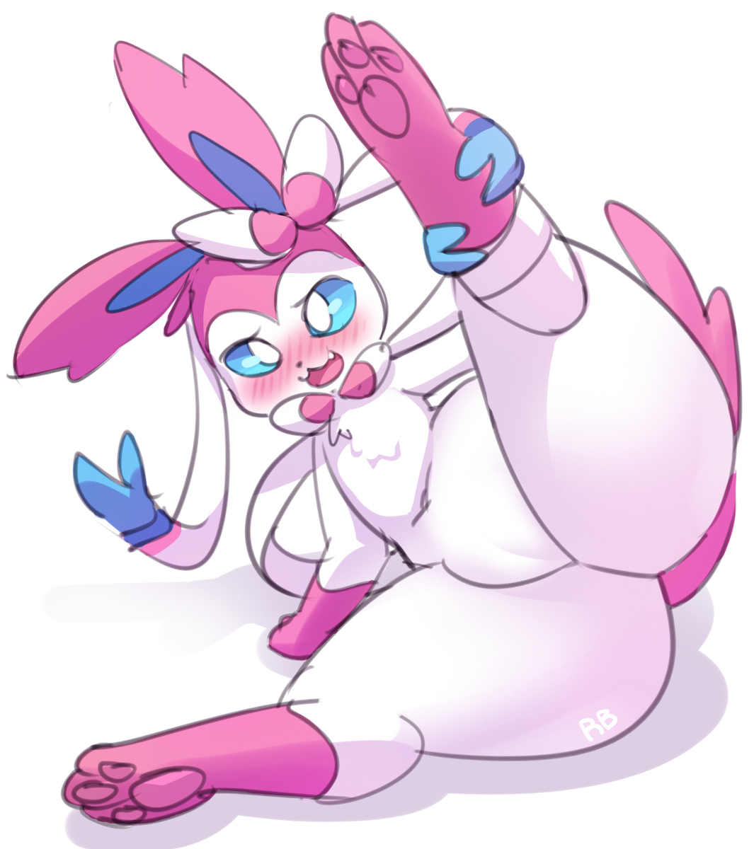 This is a pixiv picture whose title is Pokemon) Sylveon fast drawing.