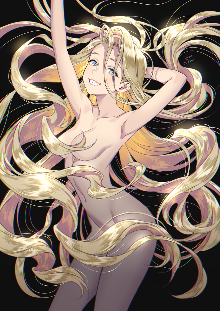 This is a pixiv picture whose title is キンパツ・キングダム.