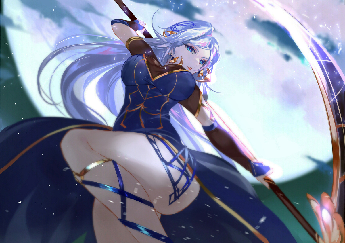 This is a pixiv picture whose title is 月下.
