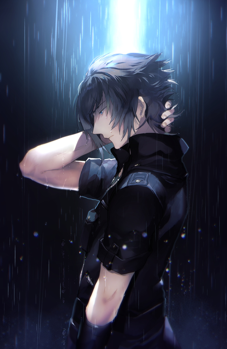 This is a pixiv picture whose title is 別れの時はいつも雨.