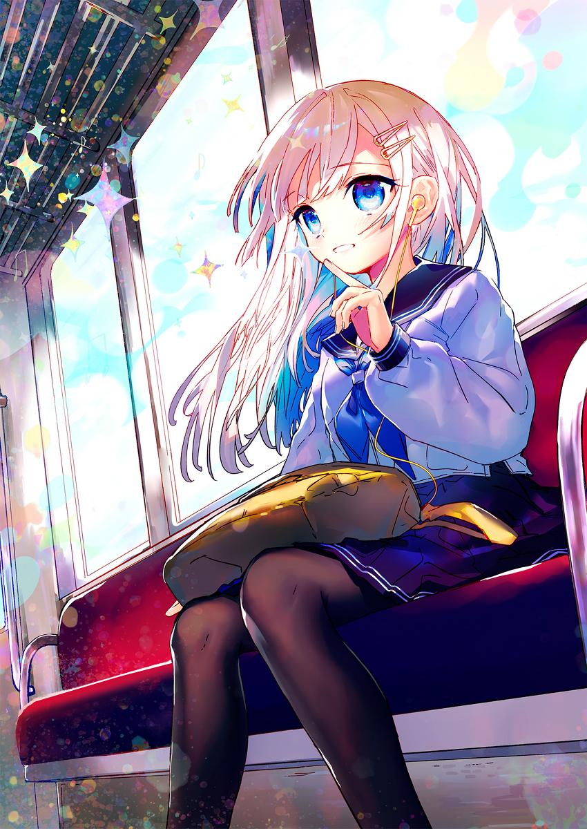 This is a pixiv picture whose title is 音にゆられる.