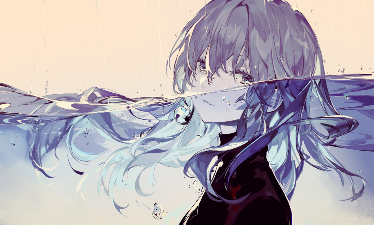 This is a pixiv picture whose title is 雨が止まらない.
