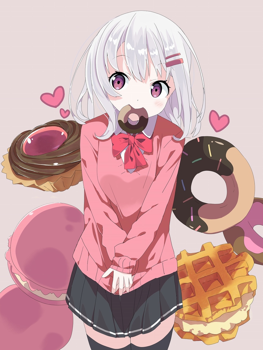 This is a pixiv picture whose title is 糖分補給ガール.