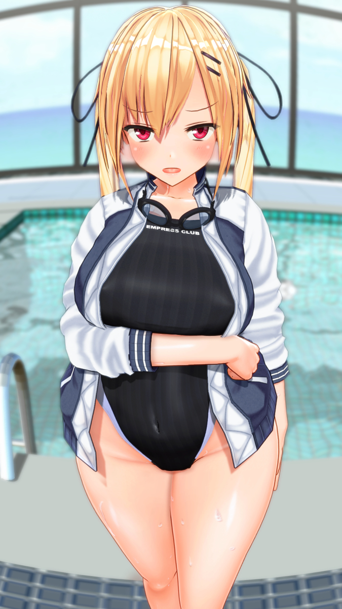 This is a pixiv picture whose title is 競泳水着.