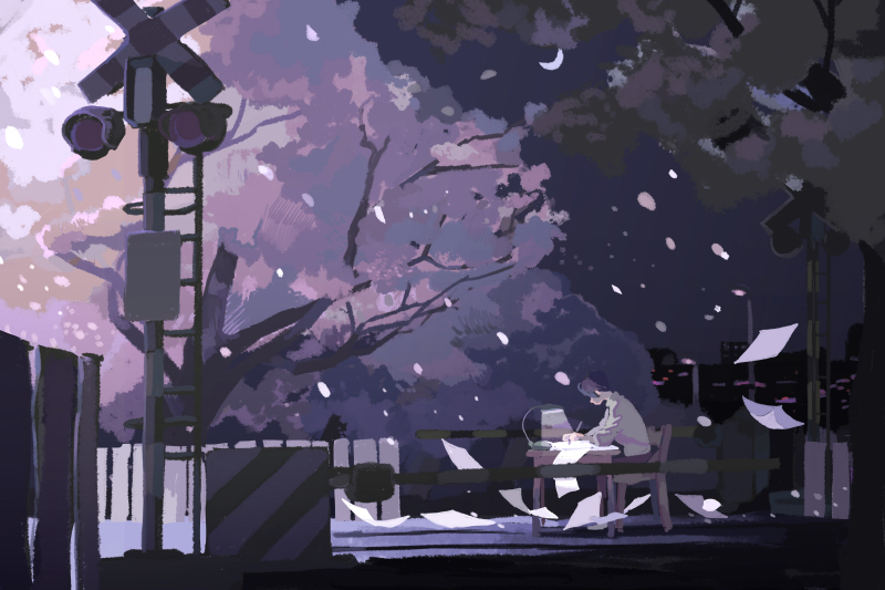 This is a pixiv picture whose title is 君を透明な文字の形にして.