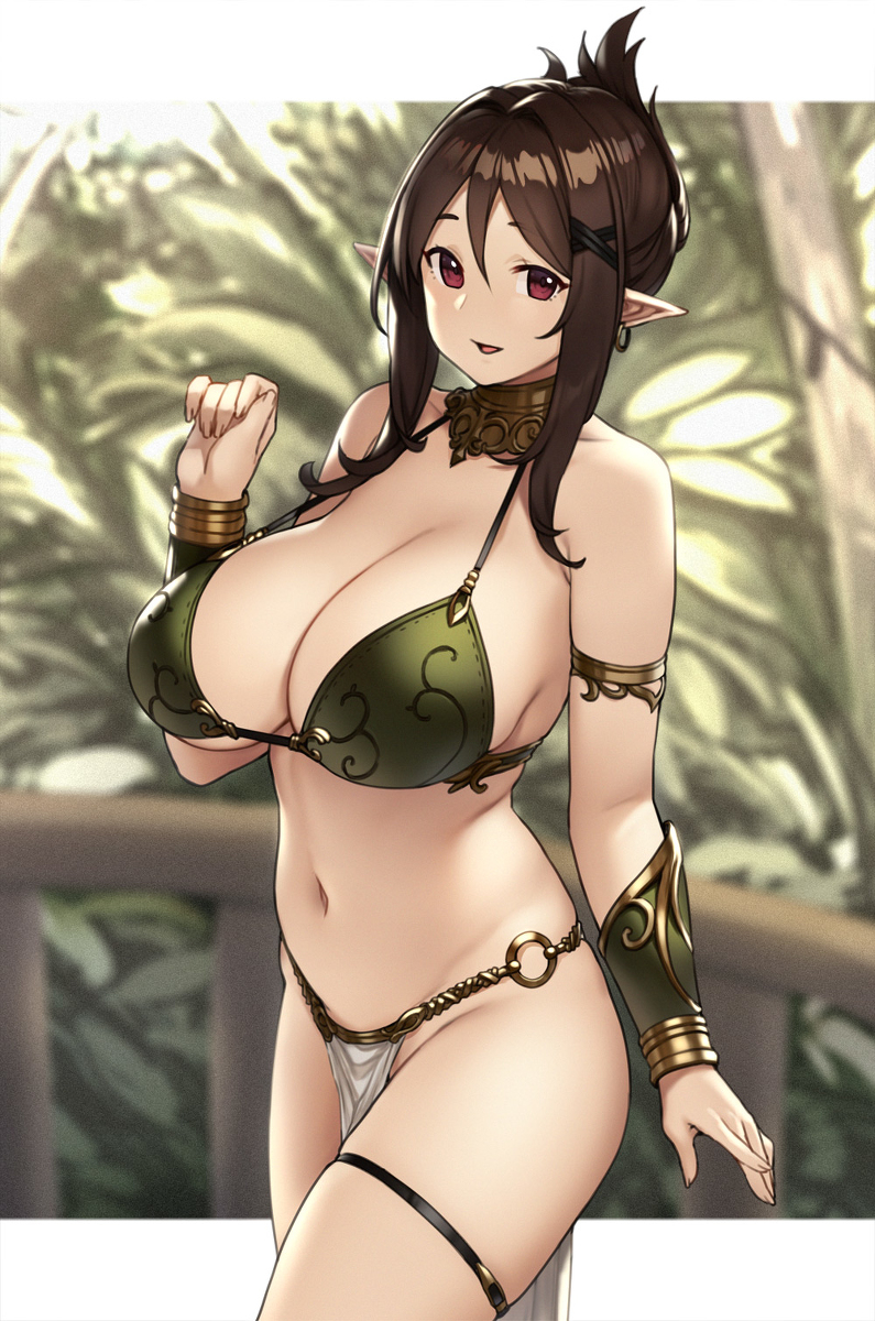 This is a pixiv picture whose title is 部族エルフ.