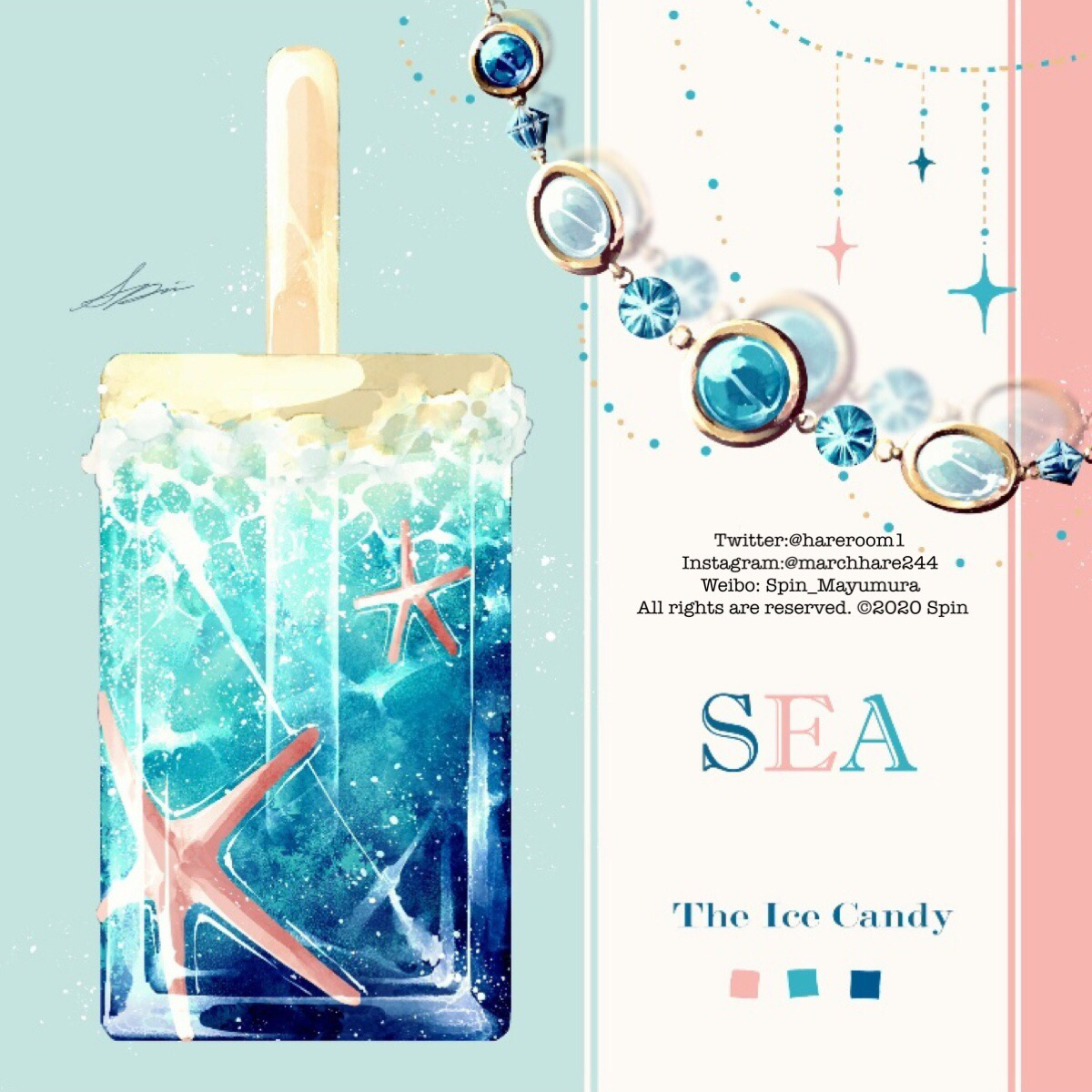 This is a pixiv picture whose title is アイスキャンディ・サマー.